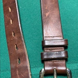 Brass leather belt